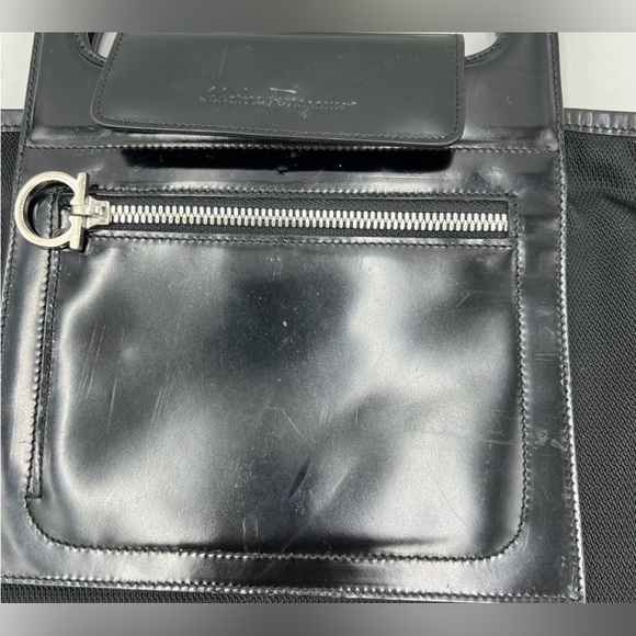 Salvatore Ferragamo Nylon Leather-Trimmed Tote Bag - Picture 4 of 6